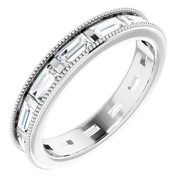 1.82 ct. Straight Baguette Diamond Eternity Band-VIRABYANI